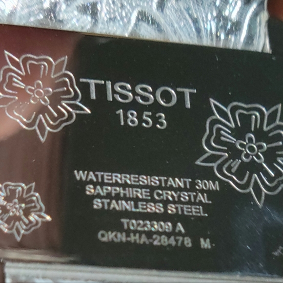 Tissot T-Wave White Dial Silver Leather Watch - Picture 6 of 6